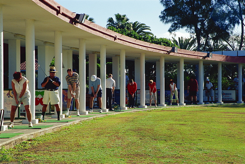 Golf driving range, Maspalomas, Gran Canaria, Canary Islands, Spain, Europe