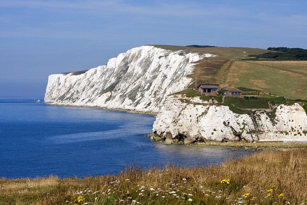 Tennyson Down, Black Rock and Highdown Cliffs from Freshwater Bay, Isle of Wight, England, United Kingdom, Europe