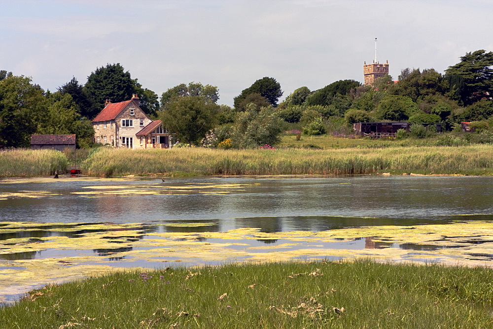 View across River Yar, Freshwater, Isle of Wight, England, United Kingdom, Europe