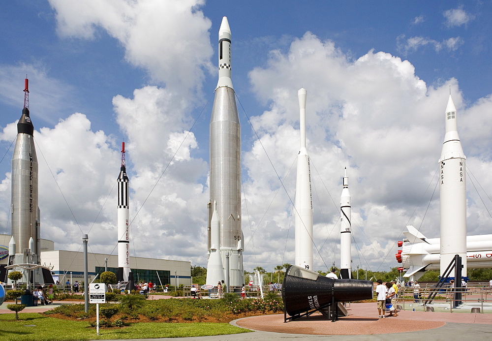 Rocket Garden at the Kennedy Space Center, Cape Canaveral, Florida, United States of America, North America