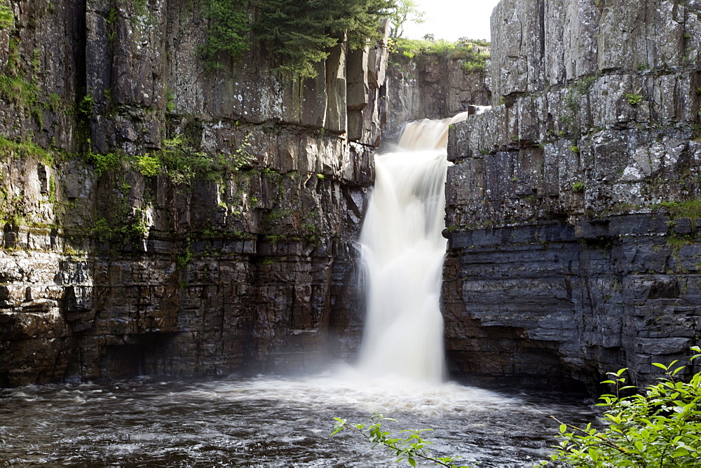 High Force Waterfall, 70 feet (21 m) high, Upper Teesdale, County Durham, England, United Kingdom, Europe