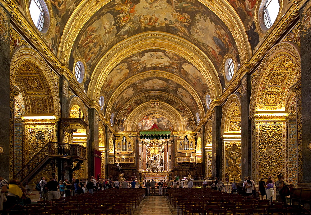 Interior of St. John's CoCathedral, Valletta, Malta, Europe