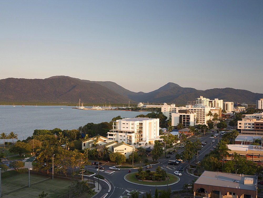 Waterfront and view towards city centre from south, Cairns, North Queensland, Australia, Pacific