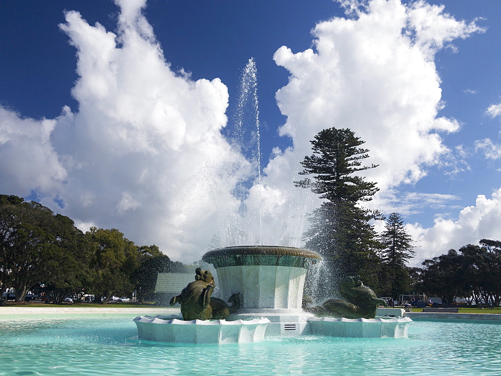 The Mission Bay Fountain, Auckland, North Island, New Zealand, Pacific