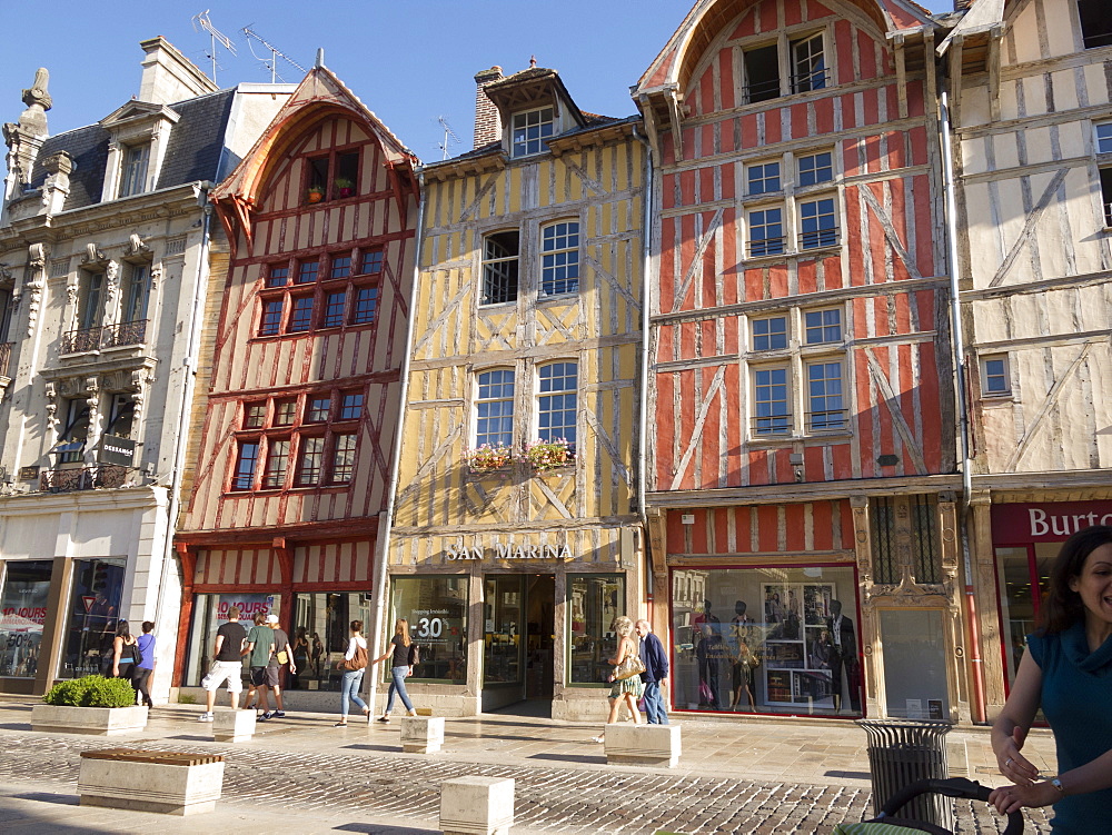 Medieval buildings, Troyes, Aube, Champagne-Ardenne, France, Europe