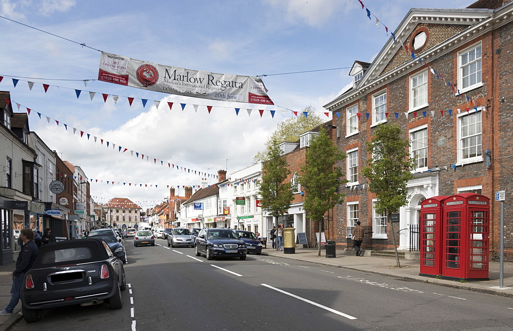 Old Post Office Building and High Street, Marlow, Buckinghamshire, England, United Kingdom, Europe