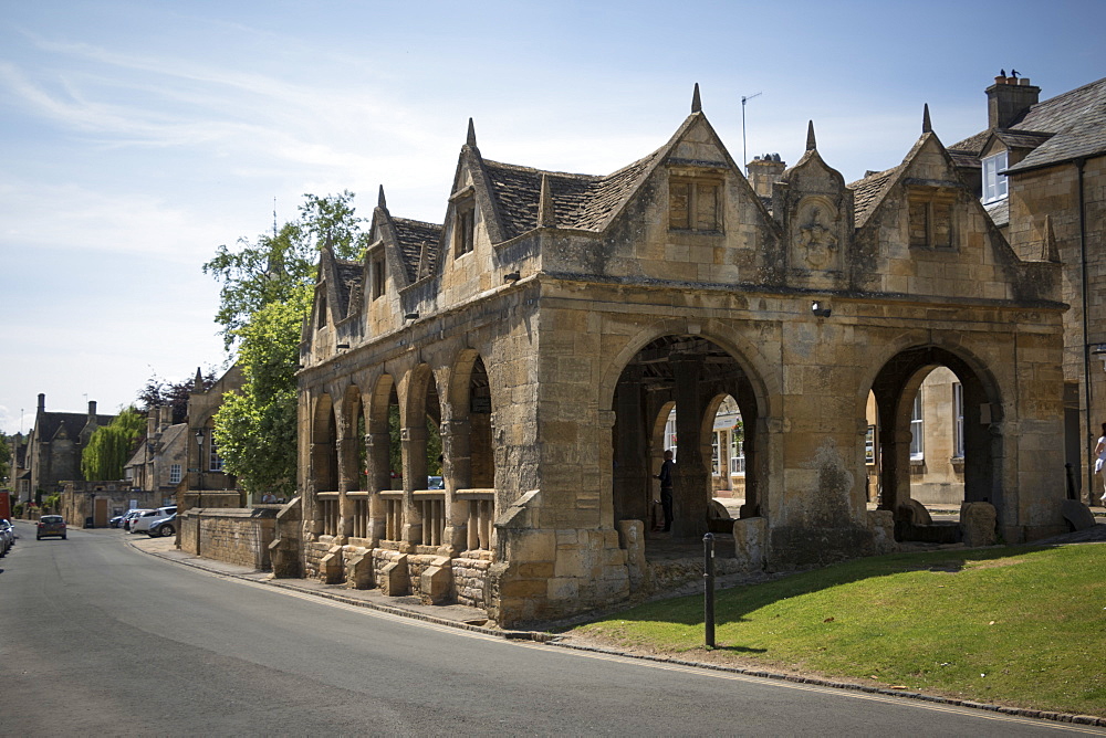 Market Hall dating from 1627, Chipping Campden, Gloucestershire, Cotswolds, England, United Kingdom, Europe