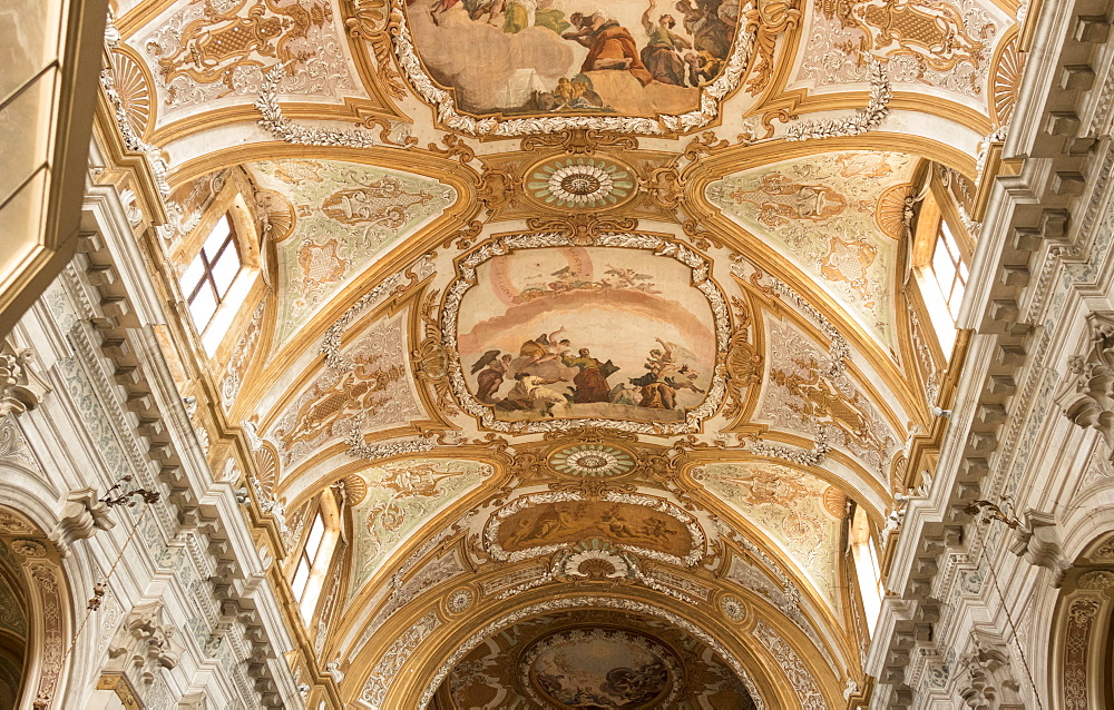 Painted ceiling, Church of Santa Maria Assunta, Venice, UNESCO World Heritage Site, Veneto, Italy, Europe