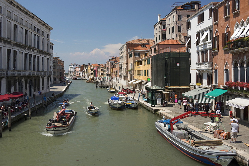 Cannaregio Canal from Guglie Bridge, Venice,UNESCO World Heritage Site, Veneto, Italy, Europe