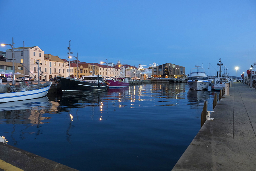 Victoria Dock at dusk, Hobart, Tasmania, Australia, Pacific