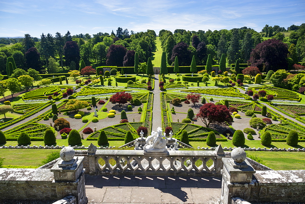 Drummond Castle Gardens, Perthshire, Scotland, United Kingdom, Europe