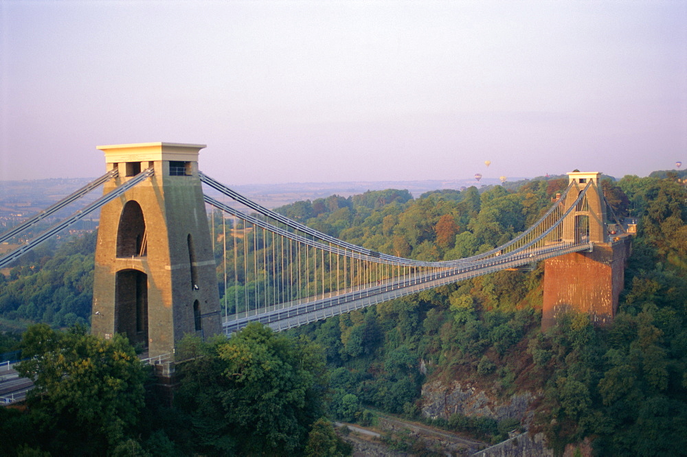 Clifton Suspension Bridge, built by Brunel, Bristol, Avon, England, United Kingdom (U.K.), Europe