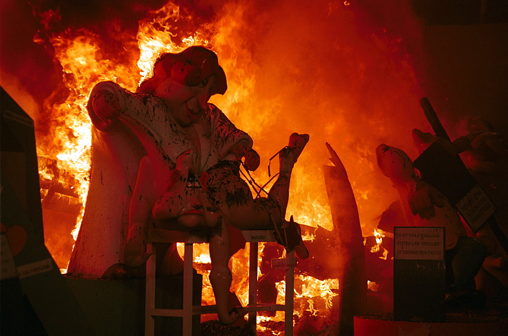 Valencia - Spain - Las Fallas Fiesta - Burning of the Fallas