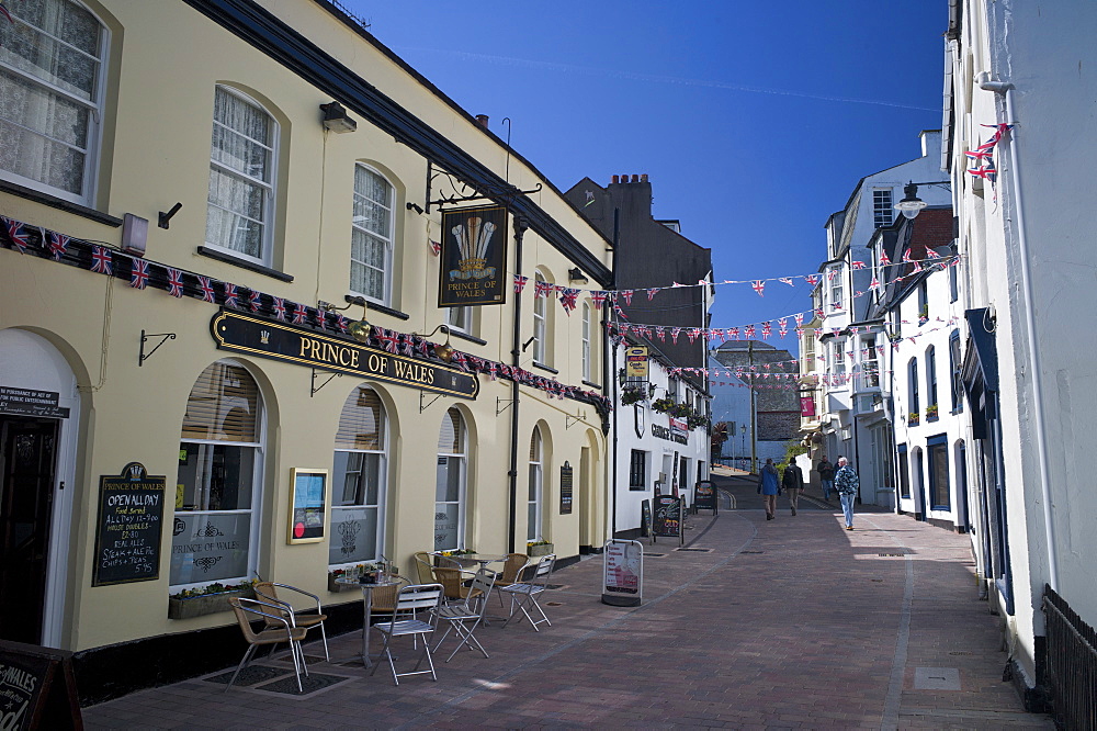 Street in the town centre, Ilfracombe, Devon, England, United Kingdom, Europe