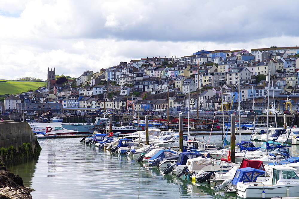 Brixham harbour and marina, Devon, England, United Kingdom, Europe