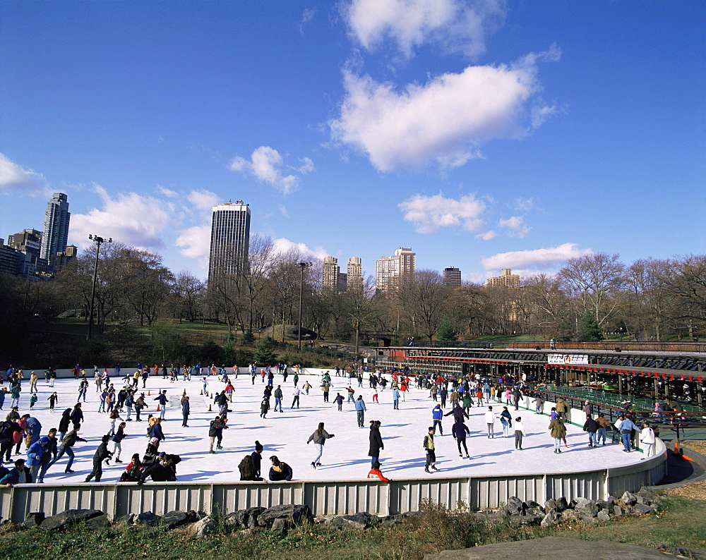 Wollman ice skating rink, Central Park, New York City, New York State, United States of America, North America