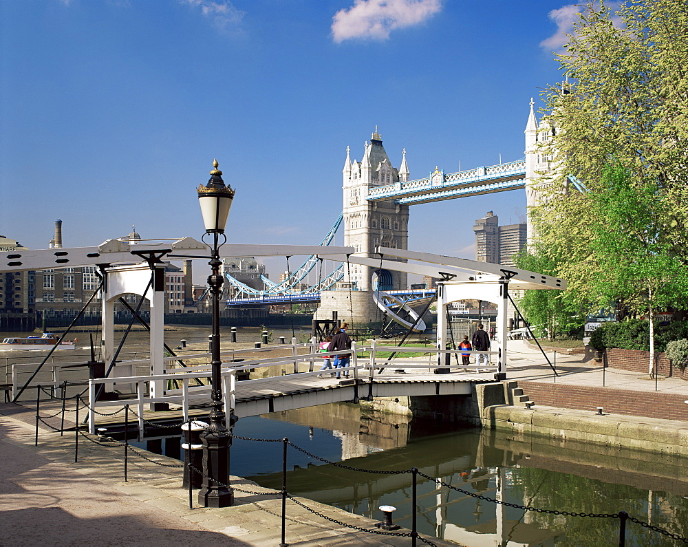 St. Katherine's Dock and Tower Bridge, London, England, United Kingdom, Europe