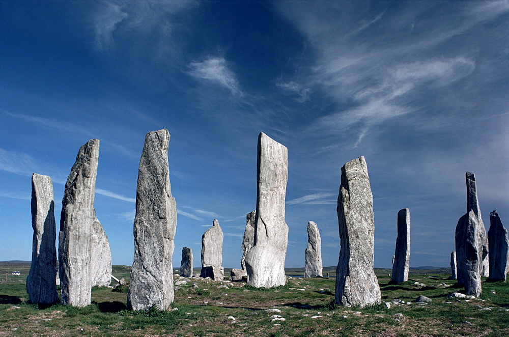 Standing stones, Callanish, Isle of Lewis, Outer Hebrides, Scotland, United Kingdom, Europe