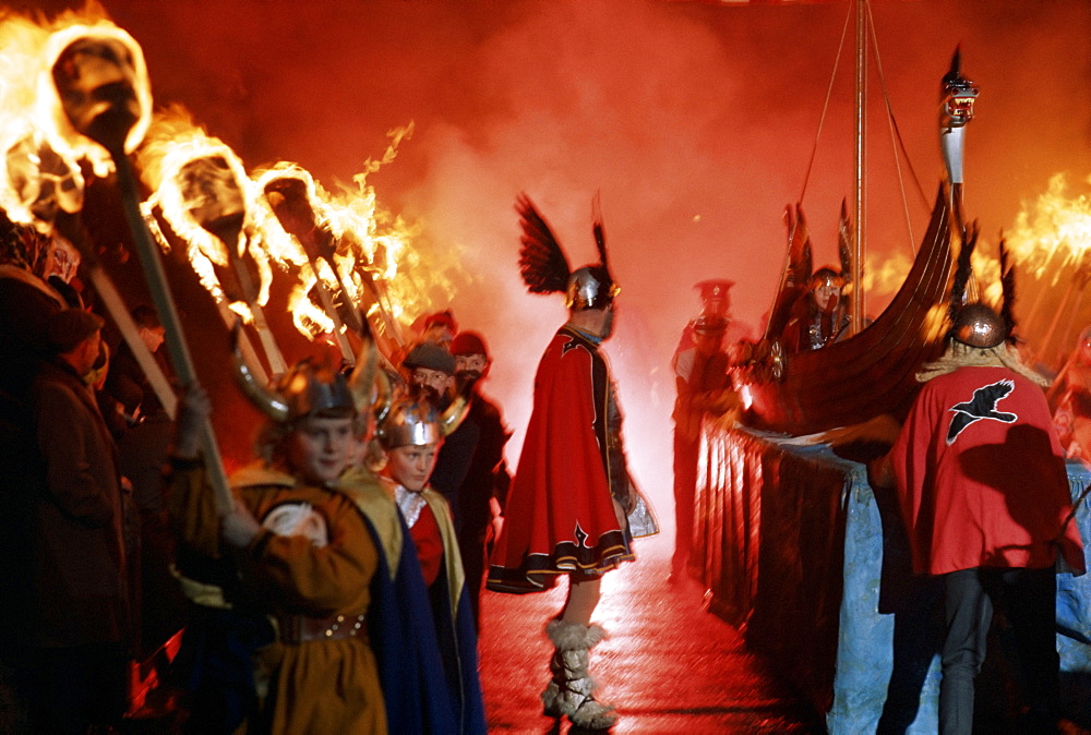 Up Helly Aa Fire Festival, Shetlands, Scotland, United Kingdom, Europe