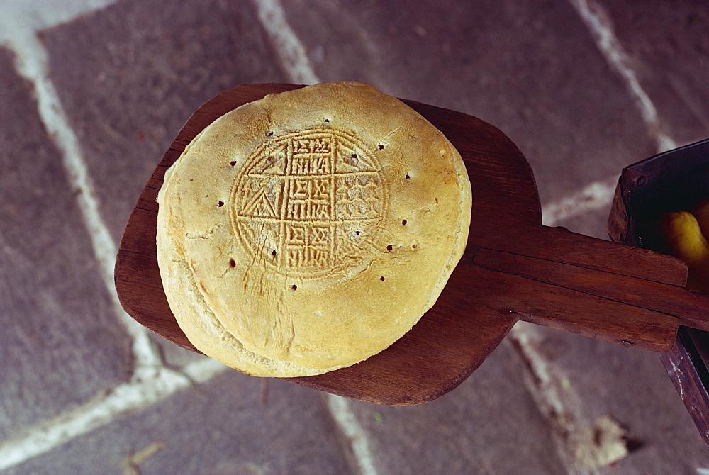 Easter bread on the island of Ios, Cyclades, Greek Islands, Greece, Europe