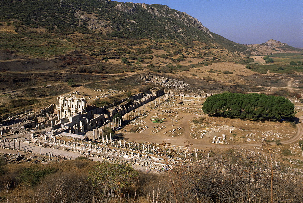 Curetes Way and Library of Celsus, Ephesus, Anatolia, Turkey, Asia Minor, Eurasia