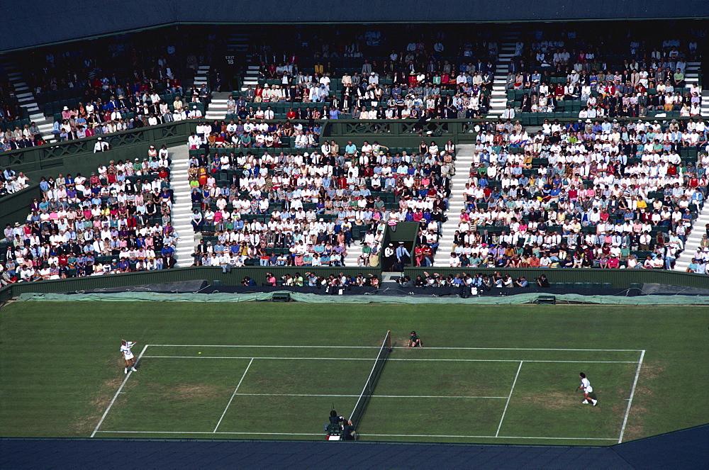 Aerial view of Centre Court, Wimbledon, England, United Kingdom, Europe