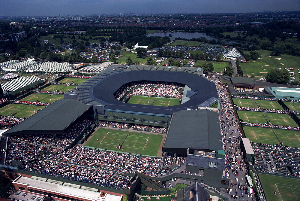 Aerial view of Wimbledon, England, United Kingdom, Europe