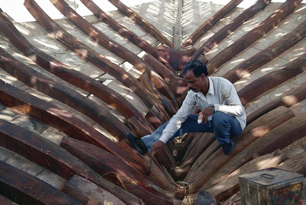 Dhow construction, Manama, Bahrain, Middle East