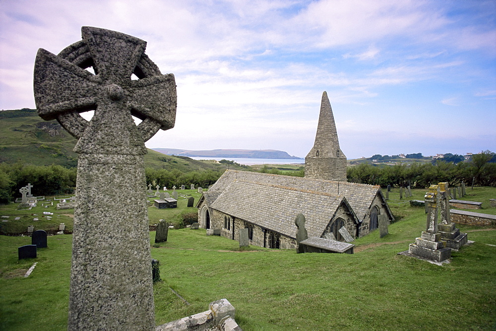 St. Enodoc, 14th century church near Trebetherick, where the poet Sir John Betjeman is buried, Cornwall, England, United Kingdom, Europe