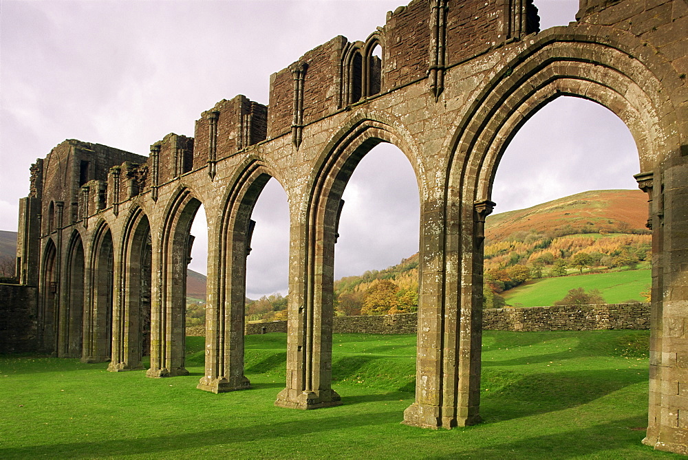 Ruins of Llanthony Priory, Vale of Ewyas, Black Mountains, Gwent, Wales, United Kingdom, Europe