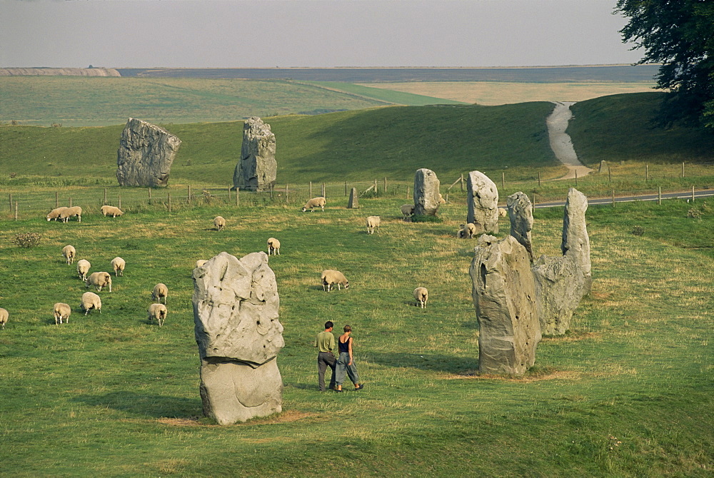 Avebury stone circle, Avebury, UNESCO World Heritage Site, Wiltshire, England, United Kingdom, Europe