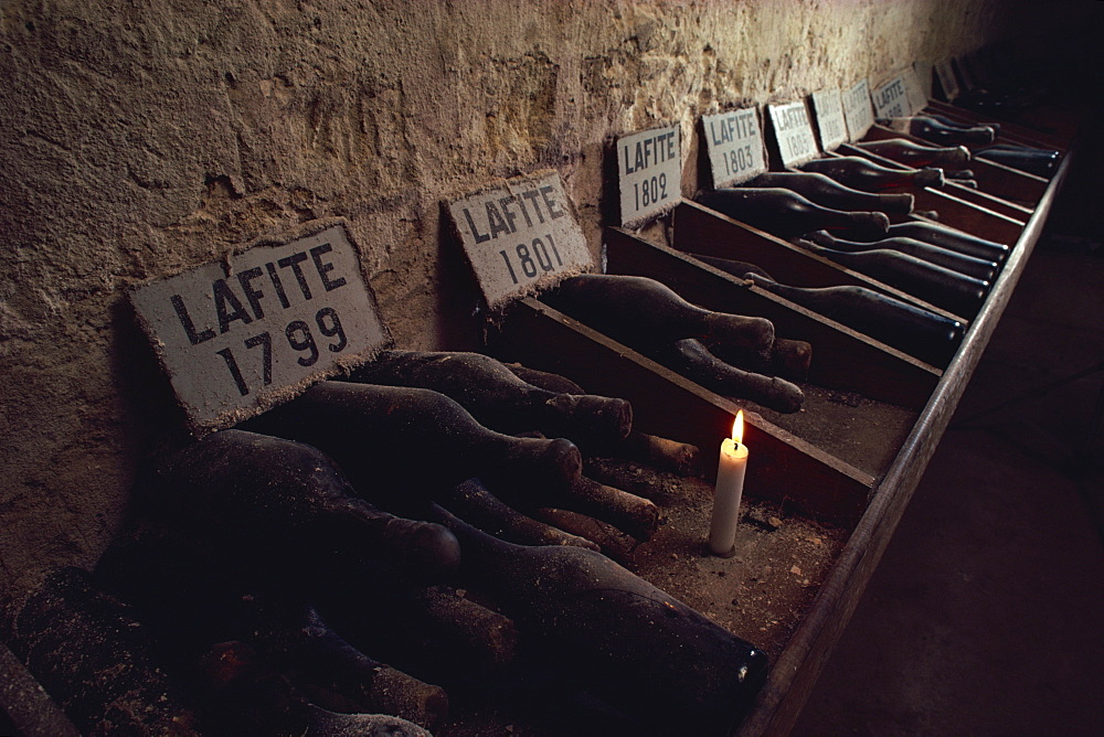 Cellars of Chateau Lafite Rothschild, Bordeaux, Aquitaine, France, Europe