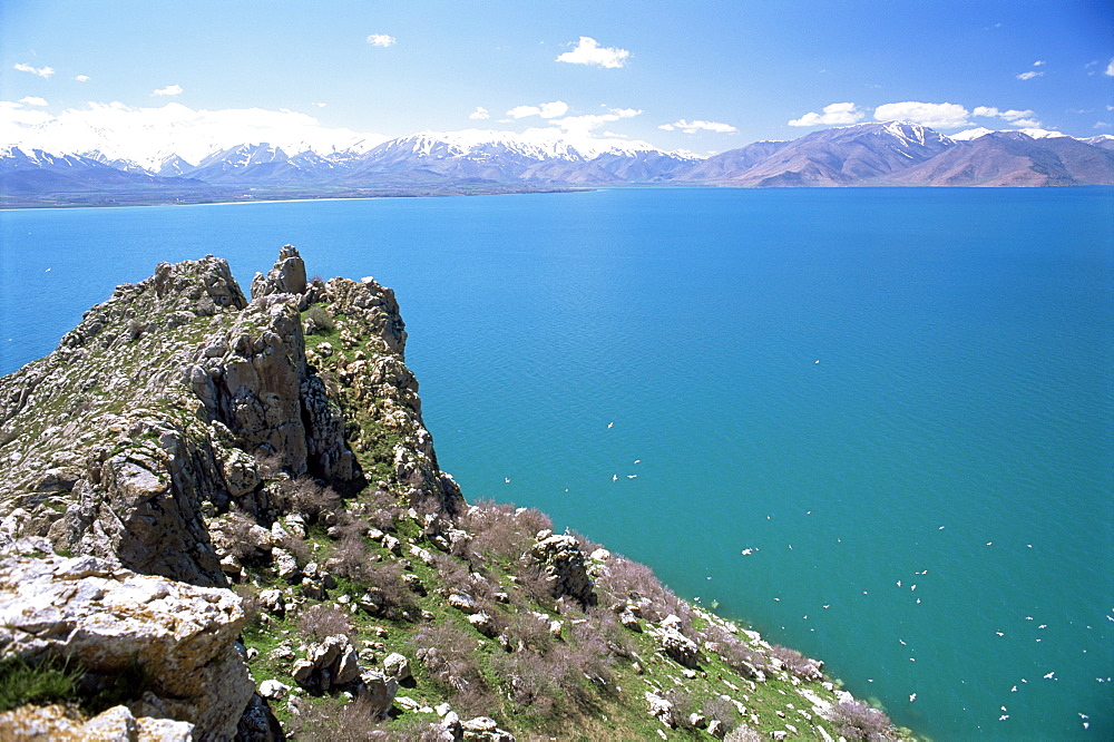 View from Akdamar Island of Lake Van, Anatolia, Turkey, Asia Minor, Eurasia