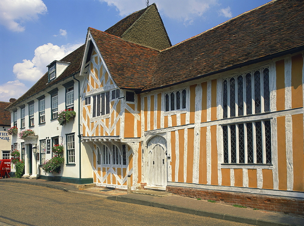 The Elizabethan style Little Hall, Lavenham, Suffolk, England, United Kingdom, Europe