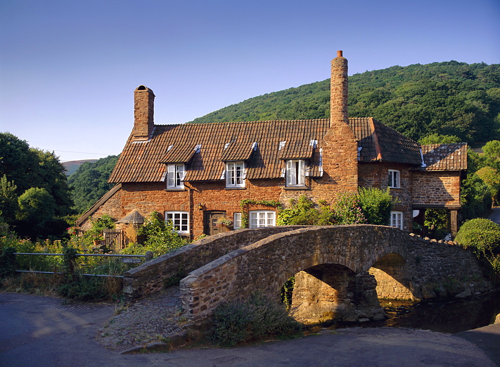 Packhorse Bridge, Allerford, Exmoor National Park, Somerset, England, UK, Europe