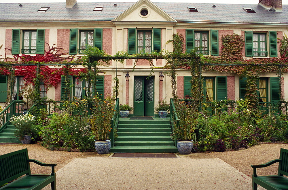 House of the painter Monet at Giverny in Haute Normandie, France, Europe