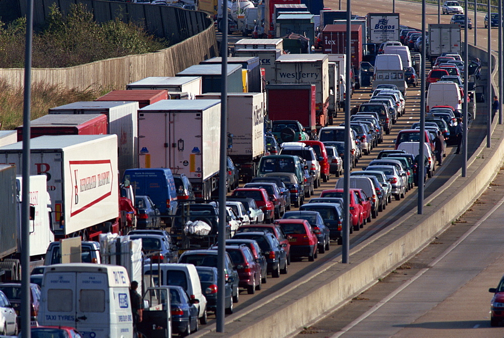 Traffic jam, United Kingdom, Europe