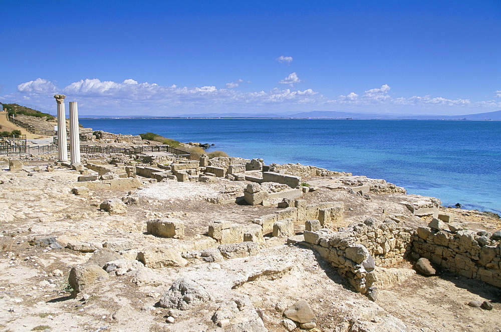 Roman archaeological site, Tharros, near Oristano, island of Sardinia, Italy, Mediterranean, Europe