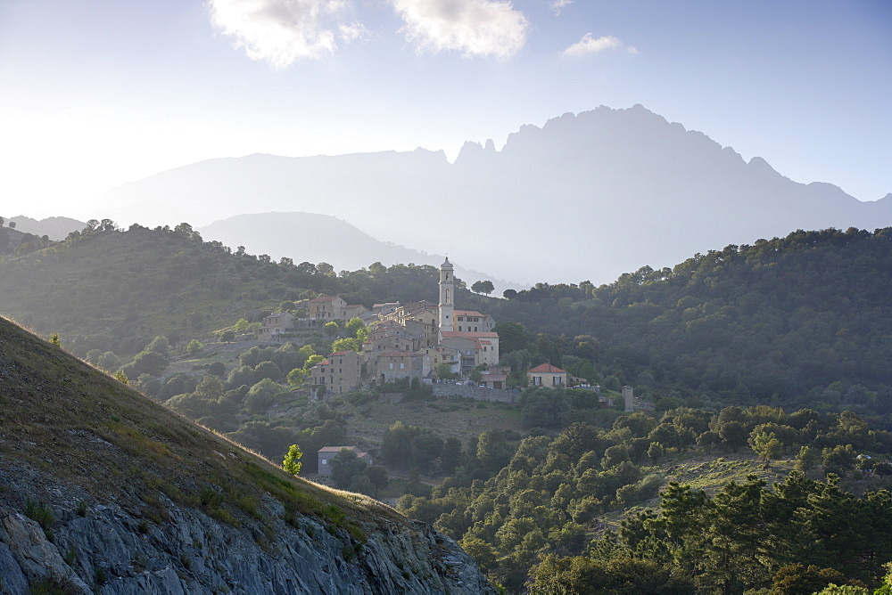 Soveria village near Corte, Corsica, France, Europe