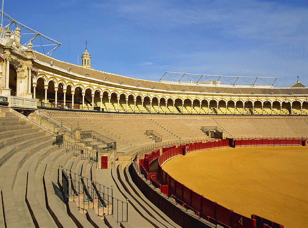 The Bullring in the city of Seville, Andalucia, Spain, Europe