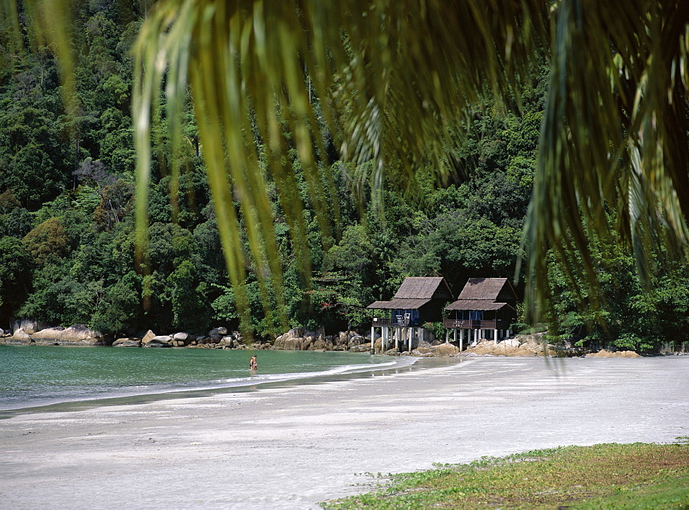 Beach at the Pan Pacific Hotel, Pangkor Island, Malaysia, Southeast Asia, Asia