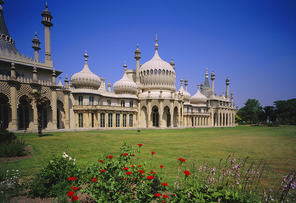 The Royal Pavilion, built by the Prince Regent, later to become King George IV, Brighton, East Sussex, England, UK