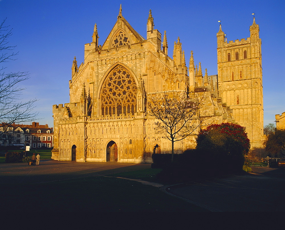 The West Front of Exeter Cathedral, Devon, England, UK, Europe