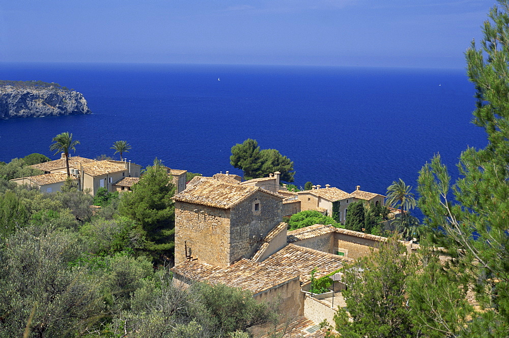 Roofs of Luc Alcari, Mallorca, Balearic Islands, Spain, Mediterranean, Europe