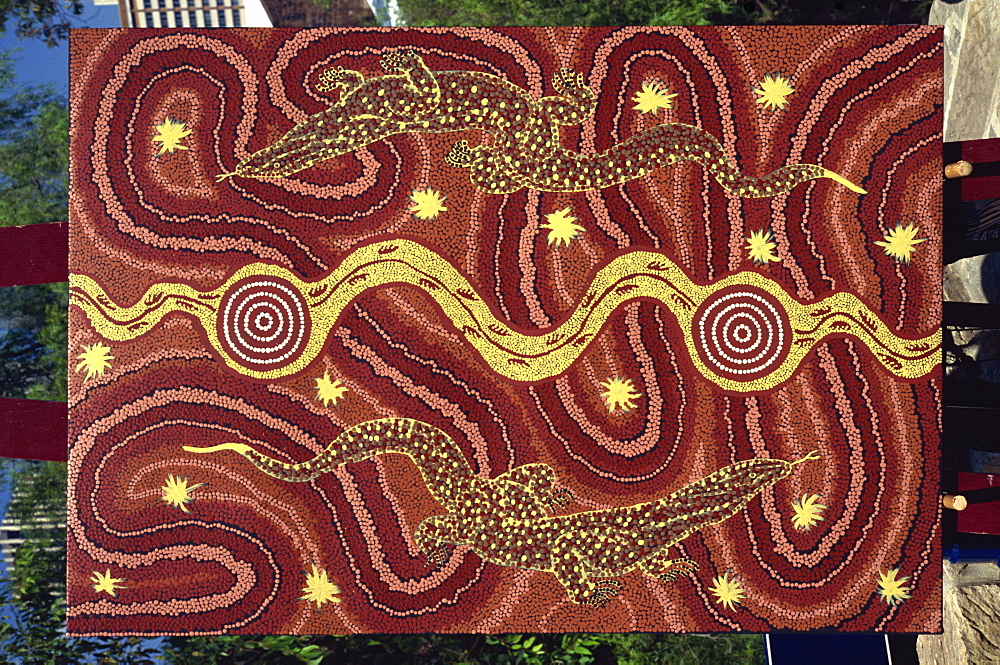 Dream paintings of the Walpiri Tribe of Aborigines, Australia, Pacific