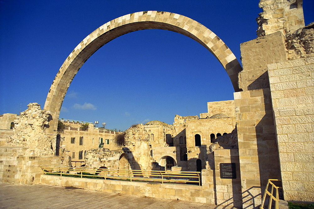 Arch of the Hurva Synagogue in the Jewish Quarter of the Old City of Jerusalem, Israel, Middle East