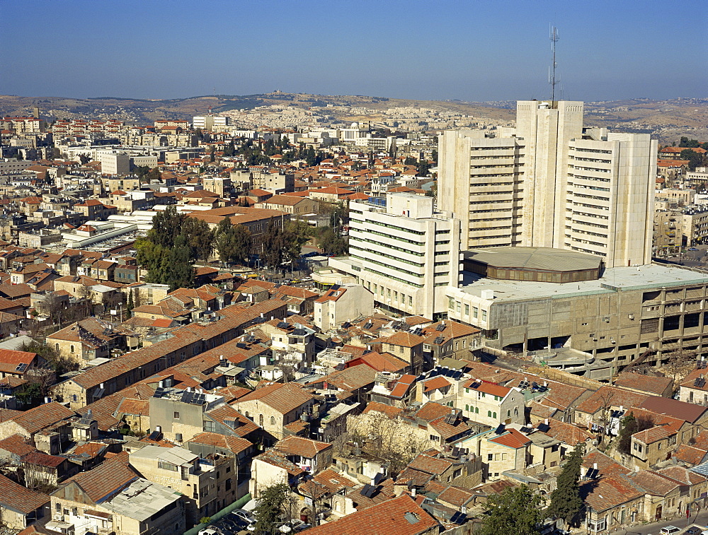 Skyline of the city centre of Jerusalem, Israel, Middle East