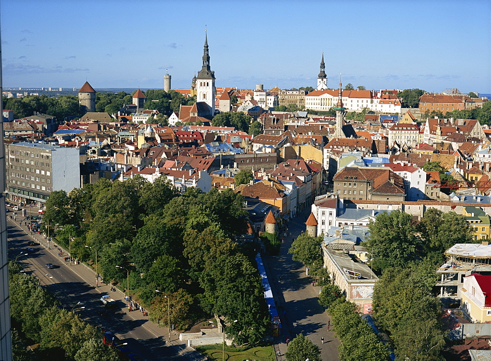 City skyline, Tallinn, Estonia, Baltic States, Europe