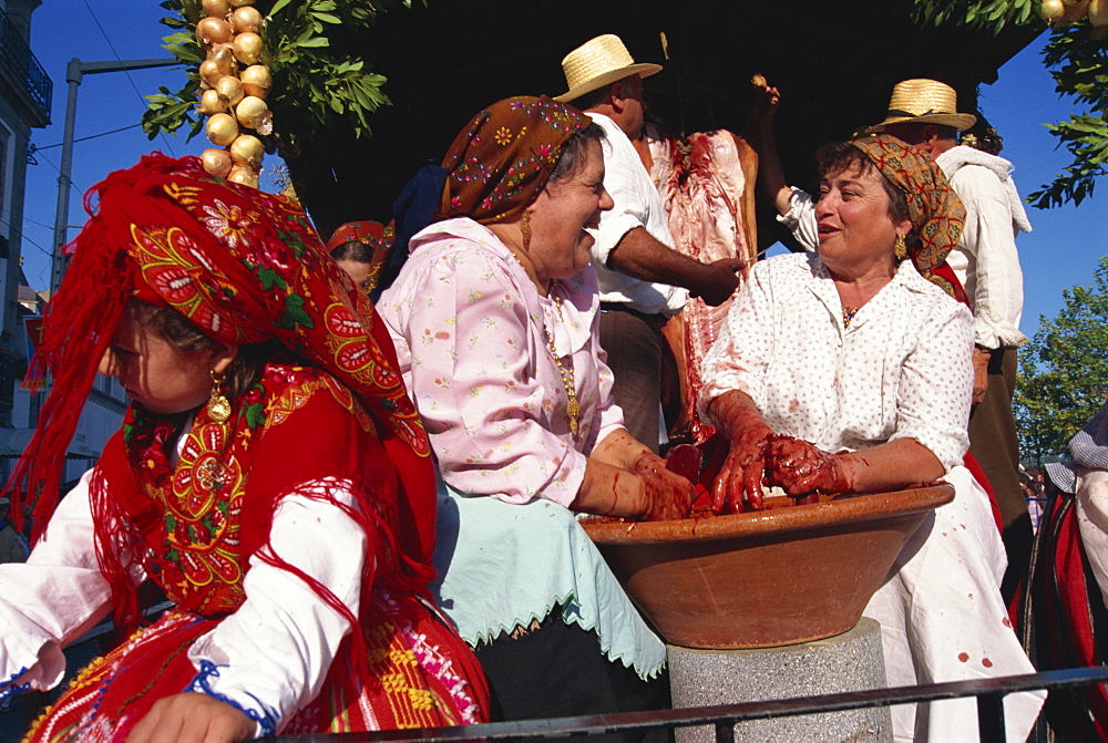 Ethnological Parade, Romaria da Seniora d'Agonia, Viana do Castelo, Minho, Portugal, Europe