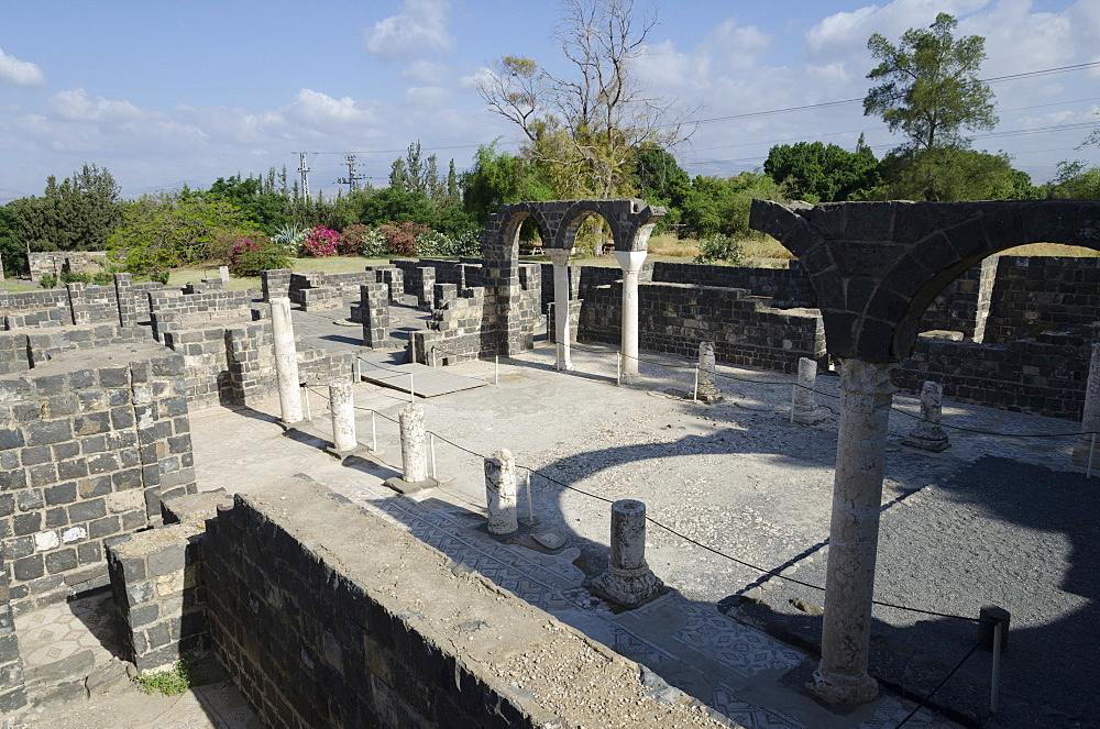 The Byzantine church at Kursi archaeological site, Sea of Galilee, Israel, Middle East